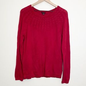 Talbots women’s cashmere blend red knit sweater